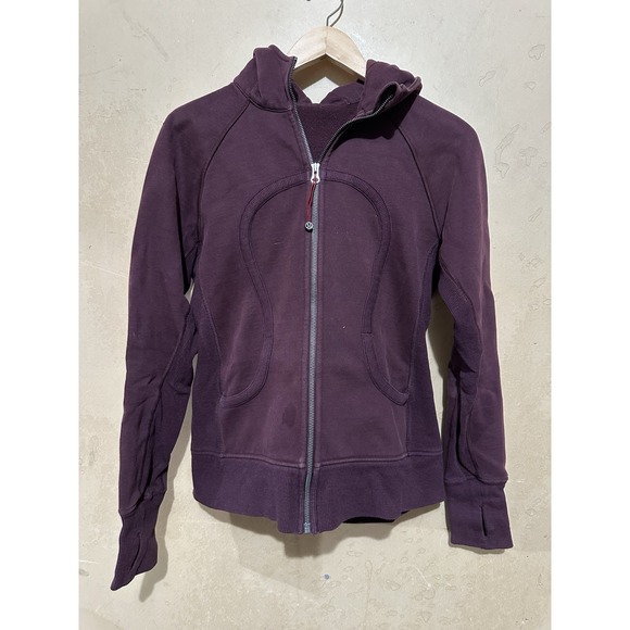 lululemon athletica Tops - Lululemon Women's Scuba Hoodie Maroon‎ Zip Up Jacket Athleisure Size Small